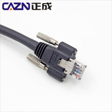 GigE Protocol Industrial Camera plug RJ45 with fixed ear connector drag chain Line CAT5e network cable plug